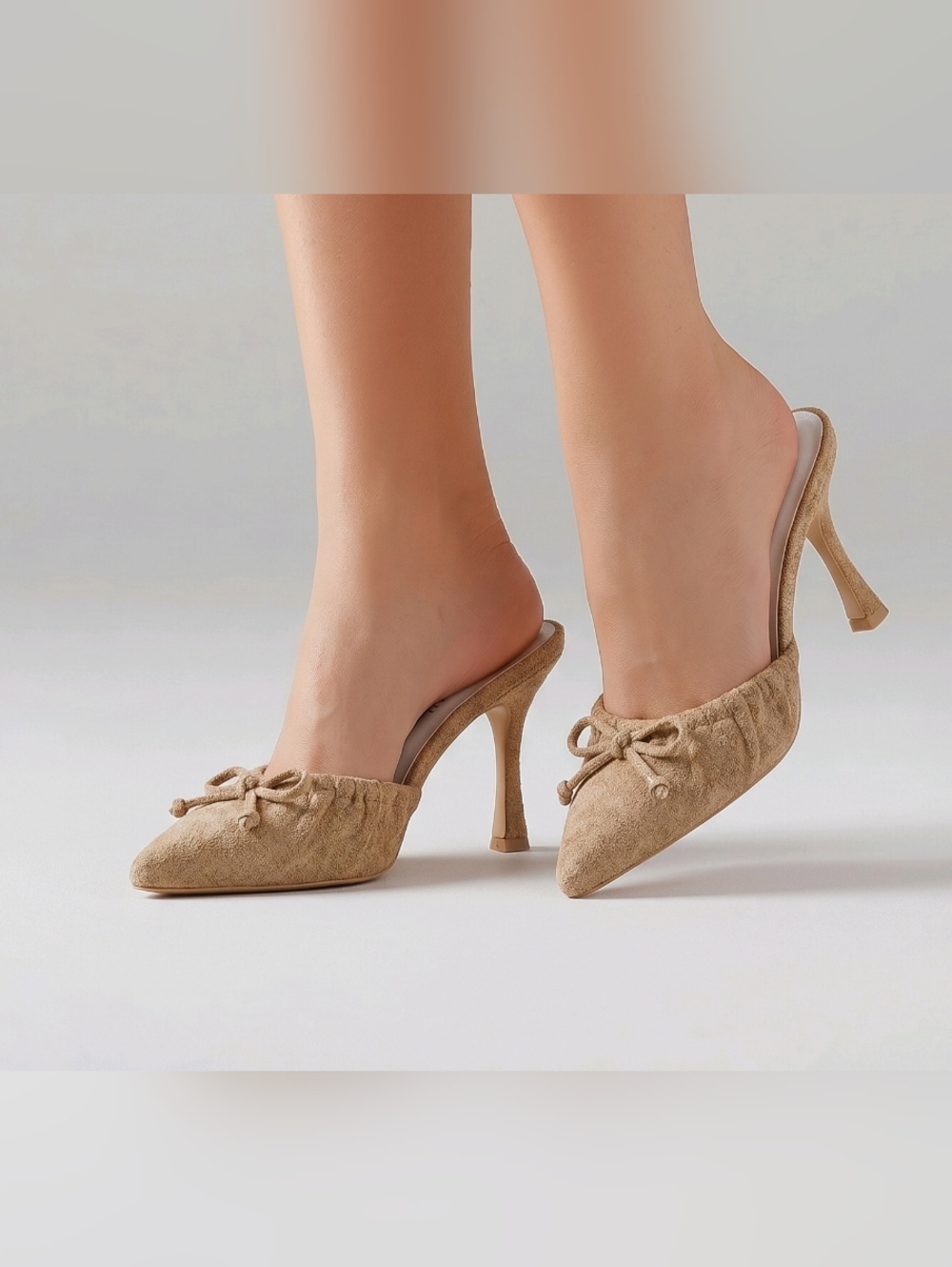 NIB | OASIS SOCIETY | 9 | Pointed Toe Kitten Heel Mules with Bow